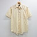 70s 半袖シャツ チェック イエロー L | 古着