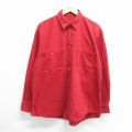 XL★古着 ティンバーランド 長袖 ブランド シャツ メンズ 90年代 90s コットン エンジ 24aug30 中古 トップス