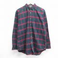 トミーヒルフィガー 90s 長袖シャツ グリーンチェック L | 古着