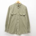 XL★古着 ティンバーランド 長袖 ブランド シャツ メンズ 90年代 90s ロング丈 コットン ボタンダウン 濃緑他 グリーン ギンガム チェック 【spe】 25mar08 中古 トップス