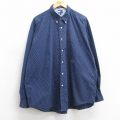 トミーヒルフィガー 90s 長袖シャツ ワンポイントロゴ ネイビー XL | 古着