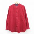 トミーヒルフィガー 90s 長袖シャツ ワンポイントロゴ レッド XL | 古着