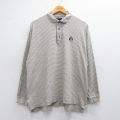 IZOD 長袖ポロシャツ ワンポイントロゴ ブラック XL | 古着