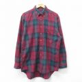 L★古着 ブルックスブラザーズ BROOKS BROTHERS 長袖 ブランド シャツ メンズ コットン ボタンダウン エンジ他 チェック 25apr02 中古 トップス