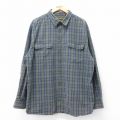 XL★古着 ティンバーランド 長袖 ブランド シャツ メンズ 00年代 00s 大きいサイズ ロング丈 コットン 緑他 グリーン チェック 25apr09 中古 トップス