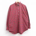 ラルフローレン 長袖シャツ ワンポイントロゴ レッドチェック XL | 古着