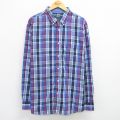 チャップス 長袖シャツ パープルチェック XL | 古着