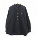ラルフローレン 90s 長袖シャツ ワンポイントロゴ ブラック XL | 古着