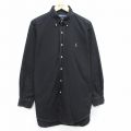 90s 長袖シャツ ワンポイントロゴ ブラック XL | 古着