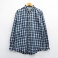 エルエルビーン 80s 長袖シャツ ネイビーチェック XL | 古着
