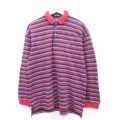 トミーヒルフィガー 90s 長袖ポロシャツ ワンポイントロゴ レッド L | 古着