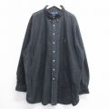 ラルフローレン 90s 長袖シャツ ワンポイントロゴ ブラック XL | 古着