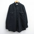 XL★古着 エディーバウアー 長袖 ブランド シャツ メンズ 00年代 00s 大きいサイズ ロング丈 コットン 黒 ブラック 25jun19 中古 トップス