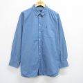XL★古着 ノーティカ NAUTICA 長袖 ブランド シャツ メンズ 薄紺 ネイビー 25jun30 中古 トップス