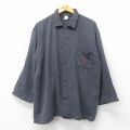 L★古着 ラルフローレン Ralph Lauren 長袖 ブランド パジャマ シャツ メンズ ワンポイントロゴ コットン 黒 ブラック 25jul05 中古 トップス