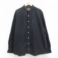 XL★古着 アバクロンビー Abercrombie&fitch 長袖 ブランド シャツ メンズ 90年代 90s コットン ボタンダウン 黒 ブラック 25jul29 中古 トップス