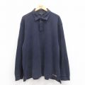 XL★古着 エディーバウアー 長袖 ブランド ラガー シャツ メンズ 00年代 00s ワンポイントロゴ 大きいサイズ 紺 ネイビー 25jul29 中古 トップス