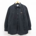 XL★古着 カーハート Carhartt 長袖 ブランド シャツ メンズ 大きいサイズ コットン 黒 ブラック 25aug09 中古 トップス