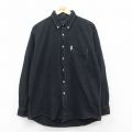 L★古着 ラルフローレン Ralph Lauren チャップス 長袖 ブランド シャツ メンズ 90年代 90s コットン ボタンダウン 黒 ブラック 25aug22 中古 トップス