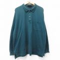 XL★古着 エディーバウアー 長袖 ブランド ポロ シャツ メンズ 90年代 90s 大きいサイズ コットン 緑 グリーン 25aug25 中古 トップス