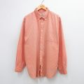 XL★古着 エルエルビーン LLBEAN 長袖 ブランド シャツ メンズ 00年代 00s シアサッカー 大きいサイズ コットン ボタンダウン オレンジ他 ストライプ 25sep02 中古 トップス