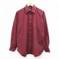 L★古着 ギャップ GAP 長袖 ブランド シャツ メンズ 00年代 00s エンジ 25sep03 中古 トップス
