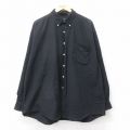 XL★古着 ギャップ GAP 長袖 ブランド シャツ メンズ 90年代 90s 大きいサイズ コットン ボタンダウン カナダ製 黒 ブラック 【spe】 25sep03 中古 トップス