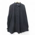 【20%OFF】XL★古着 ラルフローレン Ralph Lauren 長袖 ブランド シャツ メンズ ワンポイントロゴ 大きいサイズ ロング丈 黒 ブラック チェック 25sep03 中古 トップス