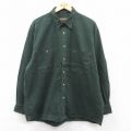 【20%OFF】XL★古着 ティンバーランド 長袖 ブランド シャツ メンズ 90年代 90s 大きいサイズ コットン 濃緑 グリーン 25sep09 中古 トップス