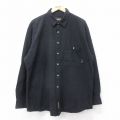 【20%OFF】XL★古着 ティンバーランド 長袖 ブランド シャツ メンズ 90年代 90s 大きいサイズ コットン 黒 ブラック ストライプ 25sep11 中古 トップス