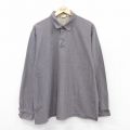 XL★古着 エルエルビーン LLBEAN 長袖 ブランド ポロ シャツ メンズ 00年代 00s ヘリンボーン コットン グレー他 25sep16 中古 トップス