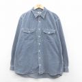 XL★古着 ジェイクルー J.CREW 長袖 ブランド シャツ メンズ 90年代 90s コーデュロイ 大きいサイズ ロング丈 コットン グレー系 25sep22 中古 トップス