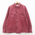 XL★古着 エルエルビーン LLBEAN 長袖 ブランド シャツ メンズ 00年代 00s コットン エンジ 内側フランネル 25oct07 中古 トップス