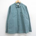 【20%OFF】XL★古着 エルエルビーン LLBEAN 長袖 ブランド シャツ メンズ 00年代 00s 大きいサイズ コットン 薄緑系 グリーン 25oct18 中古 トップス