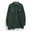 【20%OFF】XL★古着 エルエルビーン LLBEAN 長袖 ブランド フリース シャツ メンズ 90年代 90s ロング丈 緑 グリーン 25oct20 中古 トップス