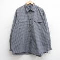 【20%OFF】XL★古着 ギャップ GAP 長袖 ブランド シャツ メンズ 00年代 00s 大きいサイズ コットン 茶系他 ブラウン チェック 25oct20 中古 トップス
