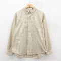 【20%OFF】XL★古着 ギャップ GAP 長袖 ブランド シャツ メンズ 90年代 90s コットン ボタンダウン 薄黄他 イエロー チェック 25oct22 中古 トップス