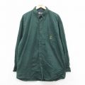 XL★古着 ラルフローレン Ralph Lauren チャップス 長袖 ブランド シャツ メンズ 90年代 90s ワンポイントロゴ 大きいサイズ ロング丈 コットン ボタンダウン 緑 グリーン 25oct22 中古 トップス