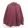 【20%OFF】XL★古着 ラルフローレン Ralph Lauren 長袖 ブランド シャツ メンズ 90年代 90s ワンポイントロゴ BLAIRE 大きいサイズ コットン ボタンダウン エンジ 25oct23 中古 トップス