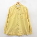 【20%OFF】XL★古着 コロンビア COLUMBIA 長袖 ブランド シャツ メンズ 00年代 00s 大きいサイズ ロング丈 コットン 黄 イエロー 25oct23 中古 トップス