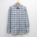 【20%OFF】XL★古着 エルエルビーン LLBEAN 長袖 ブランド シャツ メンズ 00年代 00s 大きいサイズ コットン 薄紺他 ネイビー チェック 25oct24 中古 トップス