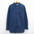 XL★古着 エルエルビーン LLBEAN 長袖 ブランド シャツ メンズ 90年代 90s 大きいサイズ ロング丈 コットン ボタンダウン USA製 紺 ネイビー 【spe】 25nov04 中古 トップス