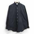 XL★古着 ブルックスブラザーズ BROOKS BROTHERS 長袖 ブランド シャツ メンズ 90年代 90s オックスフォード コットン ボタンダウン 黒 ブラック 【spe】 25nov05 中古 トップス