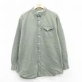 XL★古着 エルエルビーン 長袖 ブランド シャツ メンズ 90年代 90s 大きいサイズ ロング丈 コットン ボタンダウン 緑他 チェック 25nov11