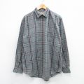 XL★古着 エルエルビーン 長袖 ブランド シャツ メンズ 90年代 90ｓ 紺他 チェック 25nov18