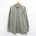 XL★古着 エルエルビーン 長袖 ブランド シャツ メンズ 90年代 90ｓ 大きいサイズ ロング丈 コットン ボタンダウン ベージュ系他 チェック 25nov18