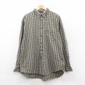 XL★古着 ギャップ GAP 長袖 ブランド シャツ メンズ 00年代 00s 大きいサイズ コットン ボタンダウン ベージュ他 チェック 25nov18