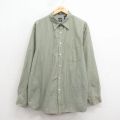 XL★古着 ギャップ GAP 長袖 ブランド シャツ メンズ 00年代 00s コットン 緑他 ストライプ 25nov19