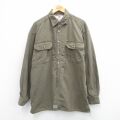 XL★古着 リーバイス Levis 長袖 ブランド シャツ メンズ 00年代 00s 大きいサイズ ロング丈 コットン 薄緑 内側フランネル 25nov27