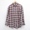 XL★古着 ギャップ GAP 長袖 ブランド シャツ メンズ 00年代 00s コットン ボタンダウン 赤他 チェック 25nov27